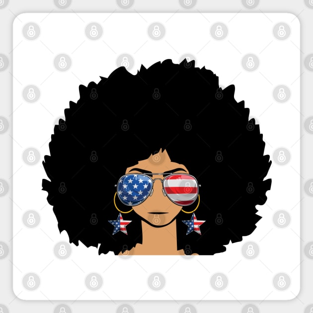 African American Flag Juneteenth Women Magnet by FabulousDesigns